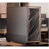 Antec Flux SE Walnut Wood Trim Solid Side Panel, 5 x PWM Fans, Multi-Direction Vent design, Removable Top Cooling Bracket. Case