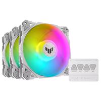 ASUS TUF Gaming TF120 ARGB White Fan. Low Noise. PWN Control Anti-vibration. Double-layer LED arra .Aura Sync. 250000 hours (3in1)