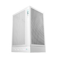 DeepCool CH170 DIGITAL WHT ITX Case, Digital Status Display, Extremely portable size, Abundant Airflow Ventilation, Mesh panels, Full sized air cooler