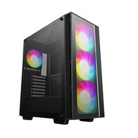 DeepCool MATREXX 55 V4 Full Tempered Glass Side Panel ATX Case. Pre-Installed 3140mm ARGB PWM Fans,  1120mm ARGB, Up to 360mm