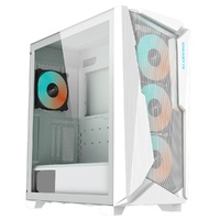 Gigabyte C301 RGB Tempered Glass E-ATX White Mid Tower Gaming Chassis  2x3.5 inch 2x2.5 inch 2xUSB3.0 Detachable Dust Filter Liquid Cooling PSU Standa