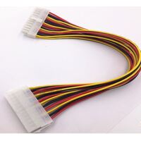 8ware 24 Pin ATX Power Supply Extension Cable Sleeved 30cm Male to Female (204 Pin) Power Supply to Motherboard