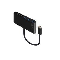 Alogic USB-C to Multi Card Reader  3-Port USB Hub - 10cm Black - VROVA Series