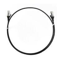 8ware CAT6 Ultra Thin Slim Cable 2m   200cm - Black Color Premium RJ45 Ethernet Network LAN UTP Patch Cord 26AWG for Data