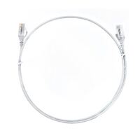 8ware CAT6 Ultra Thin Slim Cable 1m   100cm - White Color Premium RJ45 Ethernet Network LAN UTP Patch Cord 26AWG for Data