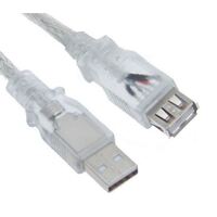 Astrotek USB 2.0 Extension Cable 5m - Type A Male to Type A Female Transparent Colour RoHS