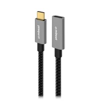 mbeat Tough Link 1m USB 3.2 Gen2 USB-C Extension Cable - Space Grey Video Resolution: Maximum 4K 60Hz