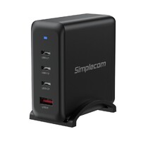 Simplecom CU400 4-Port PD 100W GaN Fast Charger 3xUSB-C  USB-A for Phone Tablet Laptop
