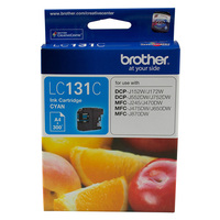 Brother LC-131C  Cyan Ink Cartridge - to suit DCP-J152W J172W J552DW J752DW MFC-J245 J470DW J475DW J650DW J870DW - up to 300 pages