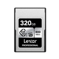 Lexar Professional  CFexpress Type  A  card Silver series 320GB -- CFexpress Type A Professional Silver Series, up to 800MB s read, 700MB s write