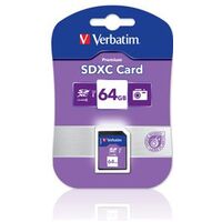 Verbatim SDXC 64GB (Class 10 UHS-I) Up to 45MB Sec 300X read speed