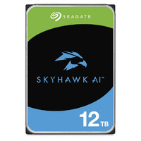 Seagate 12TB 3.5 inch SkyHawk AI Surveillance SATA HDD 256MB Cache 7200RPM 24x7 workload DVR and NVR Systems