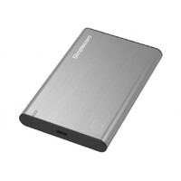 Simplecom SE221 Aluminium 2.5 inch inch SATA HDD SSD to USB 3.1 Enclosure Grey