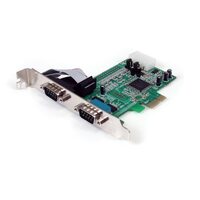 StarTech PEX2S553 Serial Adapter - Low-profile Plug-in Card - PCI Express - PC Mac Linux - 2 x Number of Serial Ports External