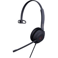 Yealink UH37 USB Wired Headset Mono USB-A 2.0 35mm Speaker Busylight Leather Ear Cushion Black