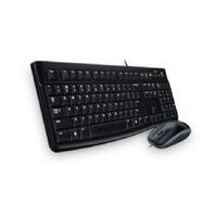 Logitech MK120 Keyboard  Mouse Combo Quiet typing and Spill resistant High-definition optpical tracking Thin profile 3yr wty