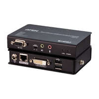 Aten DVI HDBaseT Mini KVM Extender extends USB Keyboard and mouse with DVI video up to 1920 x 1200   100m (Cat 6a) 2 USB 2.0 ports