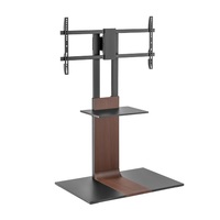 Brateck Heavy-Duty Modern TV Floor Stand With Equipment Shelf For most 45 inch-90 TVs( Walnut colour) 