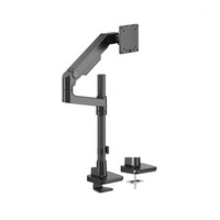 Brateck LDT81-C012P-B NOTEWORTHY POLE-MOUNTED HEAVY-DUTY GAS SPRING MONITOR ARM For most 17 inch~49 inch Monitors Fine Texture Black (new)