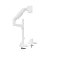 Brateck LDT81-C012P-W NOTEWORTHY POLE-MOUNTED HEAVY-DUTY GAS SPRING MONITOR ARM For most 17 inch~49 inch Monitors Fine Texture White (new)