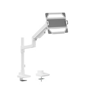 Brateck LDT81-C012P-ML-W POLE-MOUNTED HEAVY-DUTY GAS SPRING MONITOR ARM WITH LAPTOP HOLDER For most 17 inch~49 inch Monitors Fine Texture White (new)