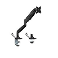 BrateckLDT82-C012UCE SINGLE SCREEN HEAVY-DUTY MECHANICAL SPRING MONITOR ARM WITH USB PORTS For most 17 inch~45 inch Monitors Matte Black(New)