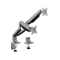 Brateck LDT82-C024E DUAL SCREEN HEAVY-DUTY MECHANICAL SPRING MONITOR ARM For most 17 inch~35 inch Monitors Matte Silver(New)