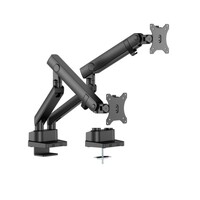 Brateck LDT84-C024-B DUAL SCREEN SLIM HEAVY-DUTY MECHANICAL SPRING MONITOR ARM BLACK (new)