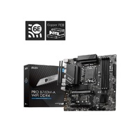 MSI PRO B760M-A WIFI DDR4 mATX Motherboard 4x DDR4~128GB 2x PCI-E x 16 1x PCI-E x 1 2x M.2 4x SATA 4x USB 3.2  2x USB 2.0