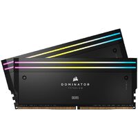 Corsair DOMINATOR TITANIUM RGB 32GB (2x16GB) DDR5 DRAM 7200MT s CL34 Intel XMP Memory Kit  Black