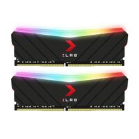 PNY XLR8 32GB (2x16GB) DDR4 UDIMM 3600Mhz RGB CL18 1.35V Black Heat Spreader Gaming Desktop PC Memory