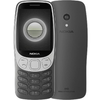 Nokia 3210 4G - Grunge Black (1GF025CPA2L06) AU STOCK, 2.4 ft,  2.8 ft, 64 128MB, 2MP, Dual SIM, 1450mAh Removable, 2YR