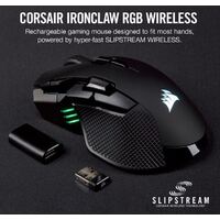 Corsair IRONCLAW RGB Wireless FPS MOBA 18000 DPI  SLIPSTREAM Corsair Wireless Technology Gaming Mouse