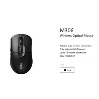 RAPOO M306 2.4 Wireless Optical Mice with Side FWD and Back Buttons. 12 Months Long Battery Life Easy Installation. Adjustable DPI 3200. Office Mice.