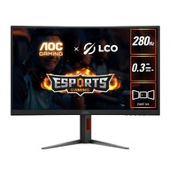 AOC 27 ft Curved 0.3ms 280Hz,1920  1080 (FHD) , Adaptive Sync, HDR10, HDMI 2.0  1,DisplayPort 1.4  1,Curved Gaming Monitors