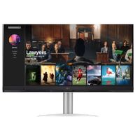 LG 32 ft Smart IPS 4K 3480x 2160 WebOS Tilt Adjustment USB-C, HDMI, USB, LAN. Multimedia Monitor, Bluetooth, Speaker, Airplay Apple