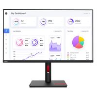 Lenovo ThinkVision T32p-30 31.5 inch 32 inch UHD Monitor IPS 4K 3840x2160 16:9 Anti-Glare Height Adjustable Tilt Swivel Pivot DP HDMI USB-C Audio 4xUS