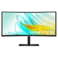 Samsung 34 ft ViewFinity S65UC WQHD Curved 3440x1440 1000R 5ms HDR 21:9 VA DP HDMI Headphone Speaker RJ45 USB-C LAN HAS Tilt Swivel Business Monitor 3