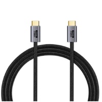 Pisen Braided USB-C to USB-C (3.2 Gen2) Cable (1M) - Black 5A 100W PD 20Gbps Data Transfer Speed8K 60Hz VideoBest for Laptop  other USB-C devices