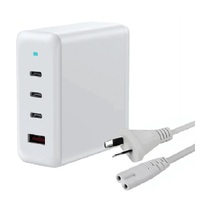 USP 100W Four Port USB-C PD GaN Wall Charger White - Triple USB-C 1x USB-A PPS Technology Inteligent Charge 4 Devices Simultaneously