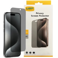 USP Apple iPhone 16 Pro Privacy Tempered Glass Screen Protector - 9H Surface Hardness, Anti-Spy, Highly Touch Sensitive, Best for Public Occasions