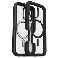 OtterBox Defender XT MagSafe Apple iPhone 16 Plus Case Clear Black - (77-96044), DROP 5X Military Standard,Multi-Layer, Raised Edges, Rugged