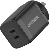 OtterBox 65W Dual Port USB-C (Type I) PD Fast GaN Wall Charger - Black (78-81354) 2x USB-C (45W20W or Single 65W)CompactSupport PPSLaptop Charger