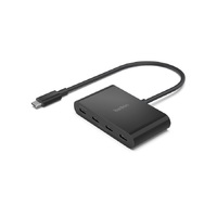 Belkin Connect USB-C to 4-Port USB-C Hub - Black (AVC018btBK), 10Gbps Data Transfer Speed, Universally Compatibility, 100W USB-C PD input, 2YR