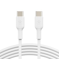 Belkin BoostCharge USB-C to USB-C Cable (1m/3.3ft) - White (CAB003bt1MWH),60W,480Mbps,8K+ bend,Samsung Galaxy,iPad,MacBook,Google,OPPO,Nokia,2YR