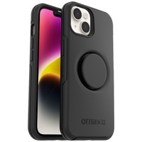 OtterBox Otter  Pop Symmetry Apple iPhone 14 Plus Case Black - (77-88743) Antimicrobial DROP 3X Military Standard Swappable PopGrip Raised Edges