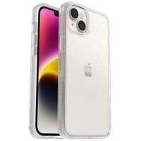 OtterBox Symmetry Clear Apple iPhone 14 Plus Case Stardust (Clear Glitter) - (77-88595) Antimicrobial DROP 3X Military Standard Raised Edges