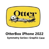 OtterBox Apple New iPhone Pro Max 6.7' 2022 Symmetry Plus Graphics Case - Black (77-88969), Wireless Charge Compatible, Sleek/Stylish/Pocket Friendly