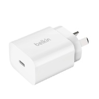 Belkin BoostCharge USB-C PD 3.0 Wall Charger 20W, White(WCA007AUWH), Safely fast charge an iPhone, iPad, Samsung Galaxy, 2YR