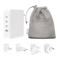 Belkin BoostCharge Pro 140W 4-Port GaN Wall Charger - White(WCH014BTWH-V3), 4 x USB-C, 2xUSB-C  2xUSB-A,2M Cable,Intelligent And Fast Charger